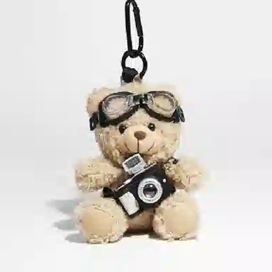 Qiantu Cute Camera Bear Keychain