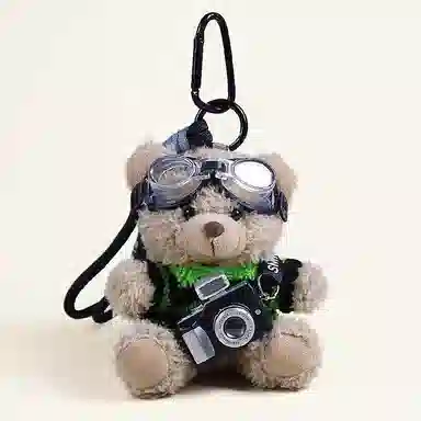 Qiantu Cute Camera Bear Keychain