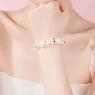 色菲尔 猫抓小清新招财纳福少女心 菩提 手串 女款 礼物 礼盒装