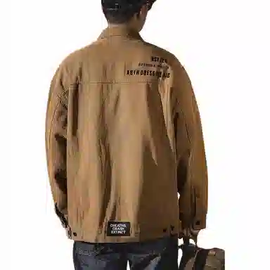 格蓝鹿 翻领长袖时尚都市牛仔外套 男款