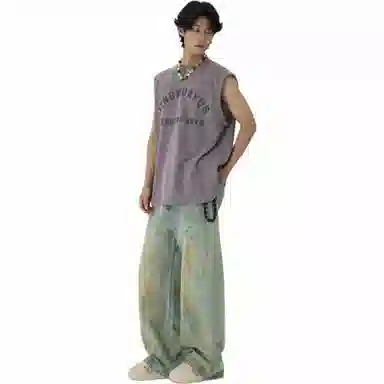 JHYQ Vintage Distressed Jeans