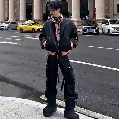 VIPGOOSE vintagecleanfitbomber