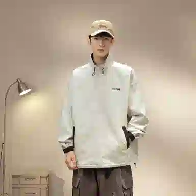 王者荣耀 鲁班七号星空梦想款 美式复古双面穿纯色街头潮流口袋户外登山旅游宽松休闲字母设计印花耐磨机能风通勤外套夹克 男女同款