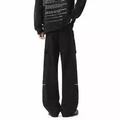 王者荣耀 鲁班七号星空梦想款 美式复古高街潮流工装多口袋设计宽松百搭日常校园青春通勤舒适柔软透气中腰经典直筒休闲裤 男女同款