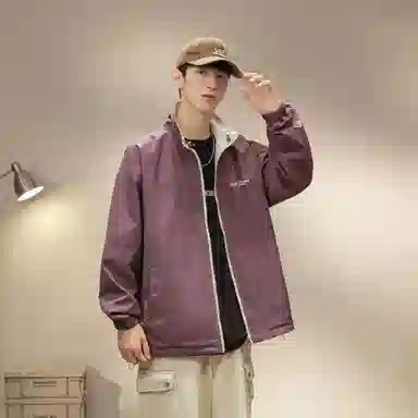 王者荣耀 鲁班七号星空梦想款 美式复古双面穿纯色街头潮流口袋户外登山旅游宽松休闲字母设计印花耐磨机能风通勤外套夹克 男女同款