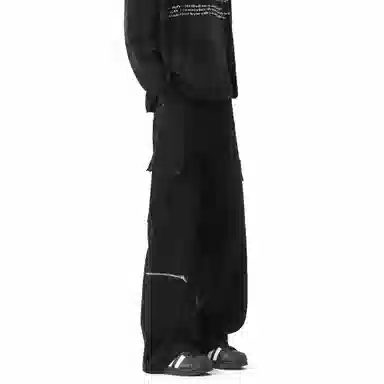 王者荣耀 鲁班七号星空梦想款 美式复古高街潮流工装多口袋设计宽松百搭日常校园青春通勤舒适柔软透气中腰经典直筒休闲裤 男女同款