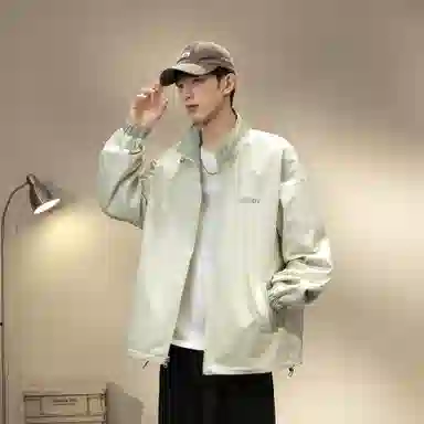 王者荣耀 鲁班七号星空梦想款 美式复古双面穿纯色街头潮流口袋户外登山旅游宽松休闲字母设计印花耐磨机能风通勤外套夹克 男女同款