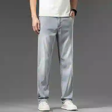 【dme】 宽松显瘦垂感休闲长裤莱赛尔直筒弹力牛仔裤 男女同款