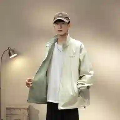 王者荣耀 鲁班七号星空梦想款 美式复古双面穿纯色街头潮流口袋户外登山旅游宽松休闲字母设计印花耐磨机能风通勤外套夹克 男女同款