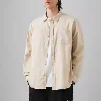 杜克恩 透气柔软亲肤纯色长袖衬衫 男女同款