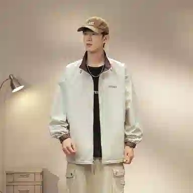 王者荣耀 鲁班七号星空梦想款 美式复古双面穿纯色街头潮流口袋户外登山旅游宽松休闲字母设计印花耐磨机能风通勤外套夹克 男女同款