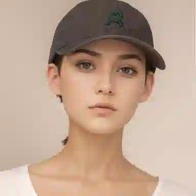 北极绒 复古高顶刺绣大头围显脸小字母时尚潮流遮阳 棉 鸭舌帽 男女同款情侣款