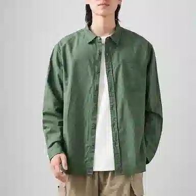 杜克恩 透气柔软亲肤纯色长袖衬衫 男女同款