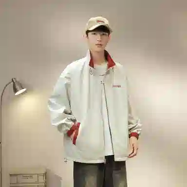 王者荣耀 鲁班七号星空梦想款 美式复古双面穿纯色街头潮流口袋户外登山旅游宽松休闲字母设计印花耐磨机能风通勤外套夹克 男女同款