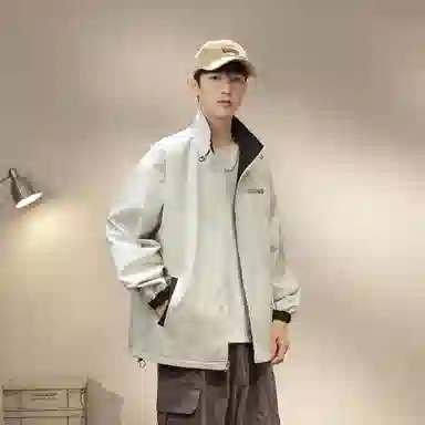 王者荣耀 鲁班七号星空梦想款 美式复古双面穿纯色街头潮流口袋户外登山旅游宽松休闲字母设计印花耐磨机能风通勤外套夹克 男女同款