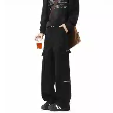 王者荣耀 鲁班七号星空梦想款 美式复古高街潮流工装多口袋设计宽松百搭日常校园青春通勤舒适柔软透气中腰经典直筒休闲裤 男女同款