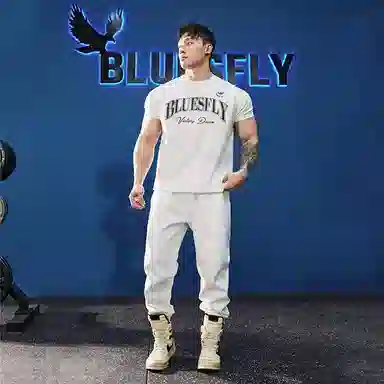 BLUESFLY Printed Sleeve-Cuff T-Shirt