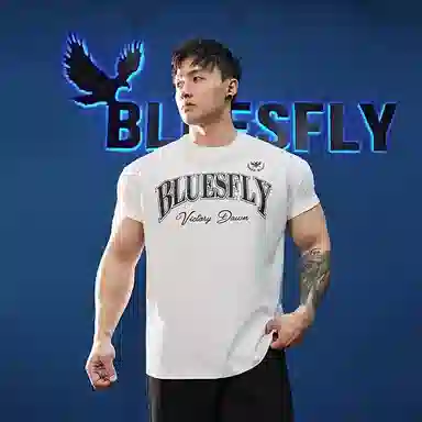 BLUESFLY Printed Sleeve-Cuff T-Shirt