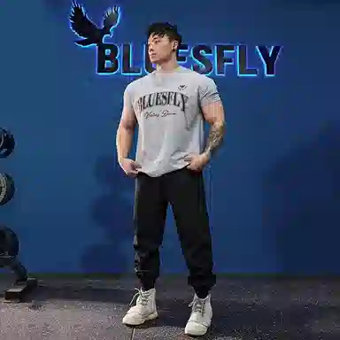 BLUESFLY Printed Sleeve-Cuff T-Shirt