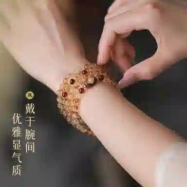 凤凰涅磐 素圈新中式多层串珠 复古民族风 水晶 玉石手串 女款