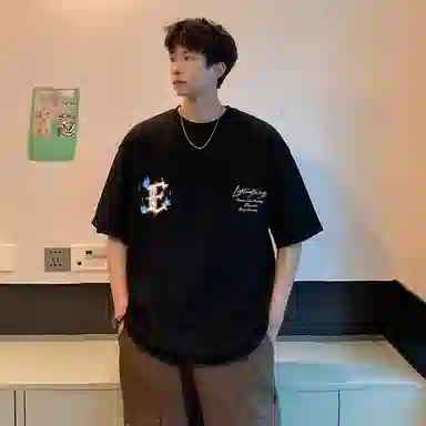 AYEA Vintage Letter Print T-Shirt