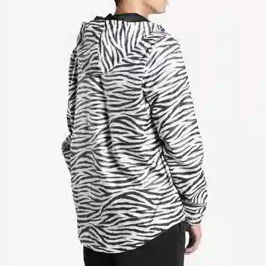 adidas Juventus Woven Hooded Jacket Black White