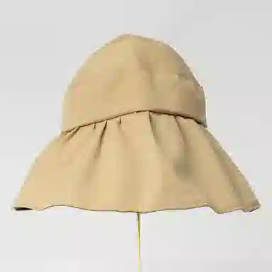 上海故事 帽子夏防紫外线黑胶涂层户外双倍防护空顶帽透气大檐遮阳折叠渔夫帽 聚酯纤维 防晒帽 女款