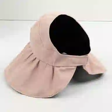 上海故事 帽子夏防紫外线黑胶涂层户外双倍防护空顶帽透气大檐遮阳折叠渔夫帽 聚酯纤维 防晒帽 女款