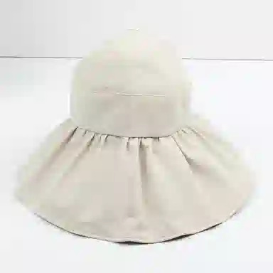 上海故事 帽子夏防紫外线黑胶涂层户外双倍防护空顶帽透气大檐遮阳折叠渔夫帽 聚酯纤维 防晒帽 女款