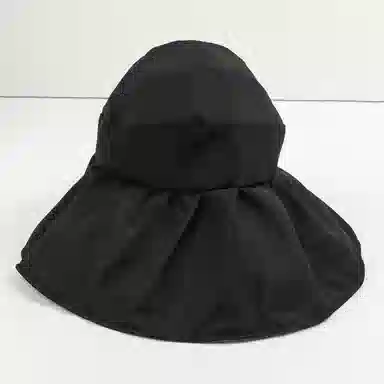 上海故事 帽子夏防紫外线黑胶涂层户外双倍防护空顶帽透气大檐遮阳折叠渔夫帽 聚酯纤维 防晒帽 女款