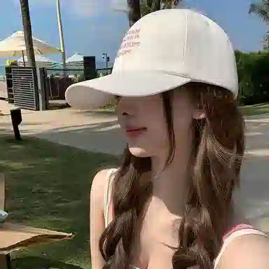 艾佳微 日常可爱小羊字母防晒遮阳帽大头围显脸小韩系简约百搭款 棉 鸭舌帽 男女同款情侣款 多色