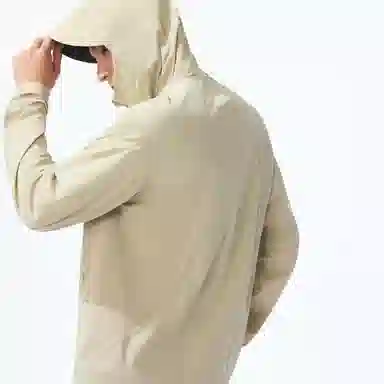 蕉下 超薄吸湿速干高弹防紫外线连帽长袖纯色防晒服 男款