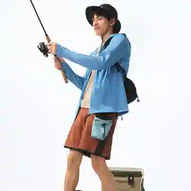 蕉下 超薄吸湿速干高弹防紫外线连帽长袖纯色防晒服 男款