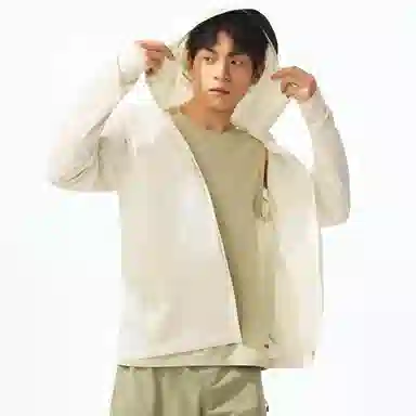 蕉下 超薄吸湿速干高弹防紫外线连帽长袖纯色防晒服 男款