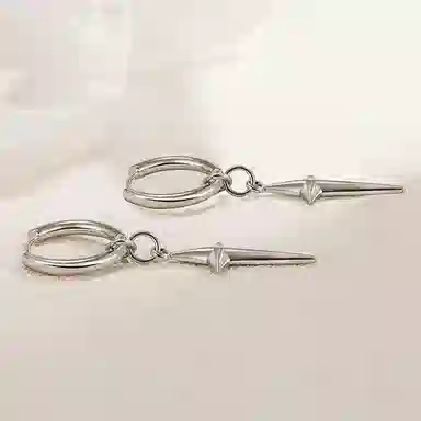 色菲尔 十字架耳扣 轻奢时尚百搭精致高级感街头日常通勤 合金 耳环 男女同款情侣款