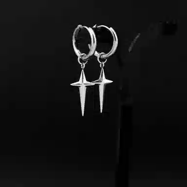 色菲尔 十字架耳扣 轻奢时尚百搭精致高级感街头日常通勤 合金 耳环 男女同款情侣款