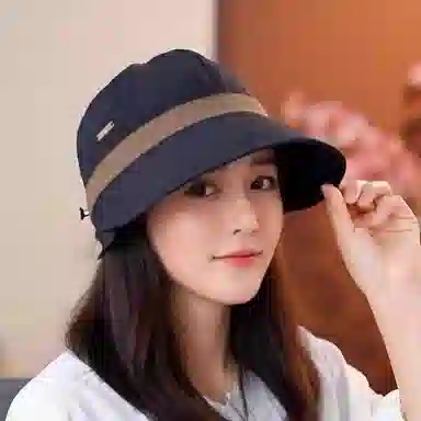 钓鱼熊 遮阳帽防晒防紫外线夏速干防水大帽檐太阳帽 棉 鸭舌帽 男女同款情侣款