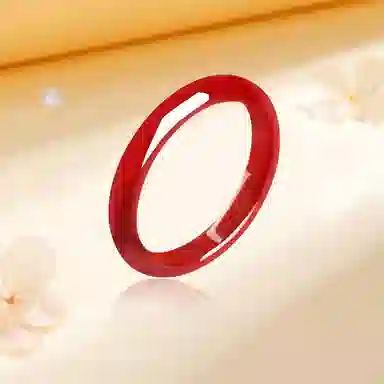 【吉祥平安】 金嘉福 鸿运当头 红红火火新中式高级感温柔好运 气质大方优雅高级感 本命年好运玉镯 玛瑙 手镯 女款