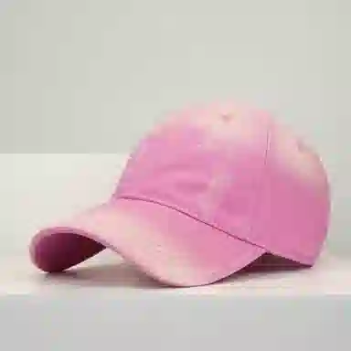 钓鱼熊 复古做旧破洞显脸小软顶小众个性渐变色 棉 鸭舌帽 男女同款情侣款