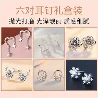 缔晶 精致时尚日韩甜美风耳饰套装 森系小清新日常搭配饰品礼盒 合金 耳钉 女款