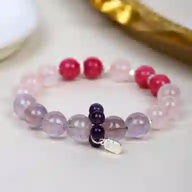 千玺世家 九紫离火运 做个富婆 好运正缘桃花学业上岸前程似锦紫气东来疗愈 紫水晶 手串 女款