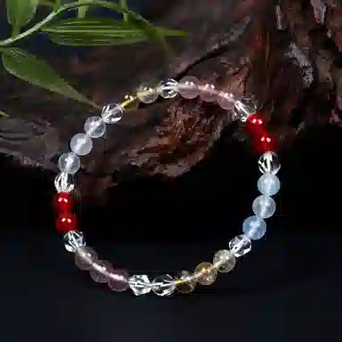 做个富婆 千玺世家 #好运扶摇直上前程似锦招财纳福旺桃花疗愈 白水晶 手串 女款