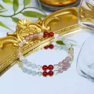做个富婆 千玺世家 #好运扶摇直上前程似锦招财纳福旺桃花疗愈 白水晶 手串 女款