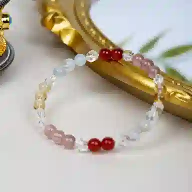 做个富婆 千玺世家 #好运扶摇直上前程似锦招财纳福旺桃花疗愈 白水晶 手串 女款