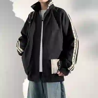 国际米兰足球俱乐部 复古休闲运动插肩条纹立领长袖夹克外套 男女同款