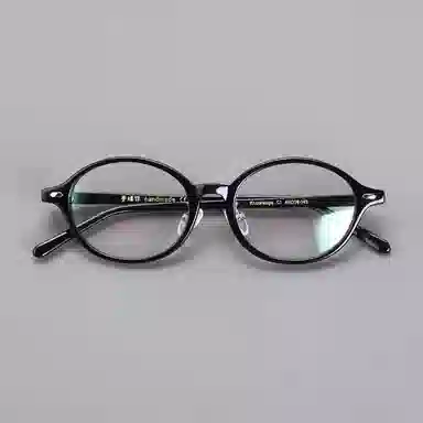 青雉作 加高可调鼻托书呆子 复古学院风高知 超轻高度近视文艺 醋酸板材 椭圆形 光学镜架 男女同款情侣款 玳瑁色 黑色