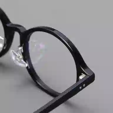 青雉作 加高可调鼻托书呆子 复古学院风高知 超轻高度近视文艺 醋酸板材 椭圆形 光学镜架 男女同款情侣款 玳瑁色 黑色