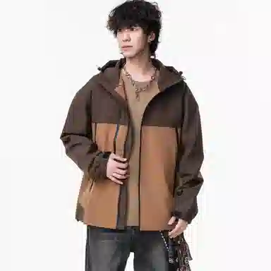 WANX Retro Colorblock Hoodie Jacket