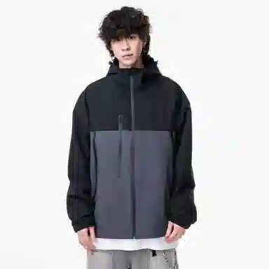 WANX Retro Colorblock Hoodie Jacket