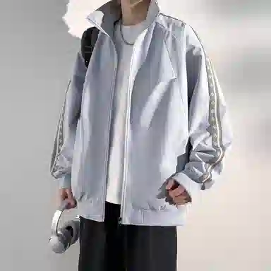 国际米兰足球俱乐部 复古休闲运动插肩条纹立领长袖夹克外套 男女同款